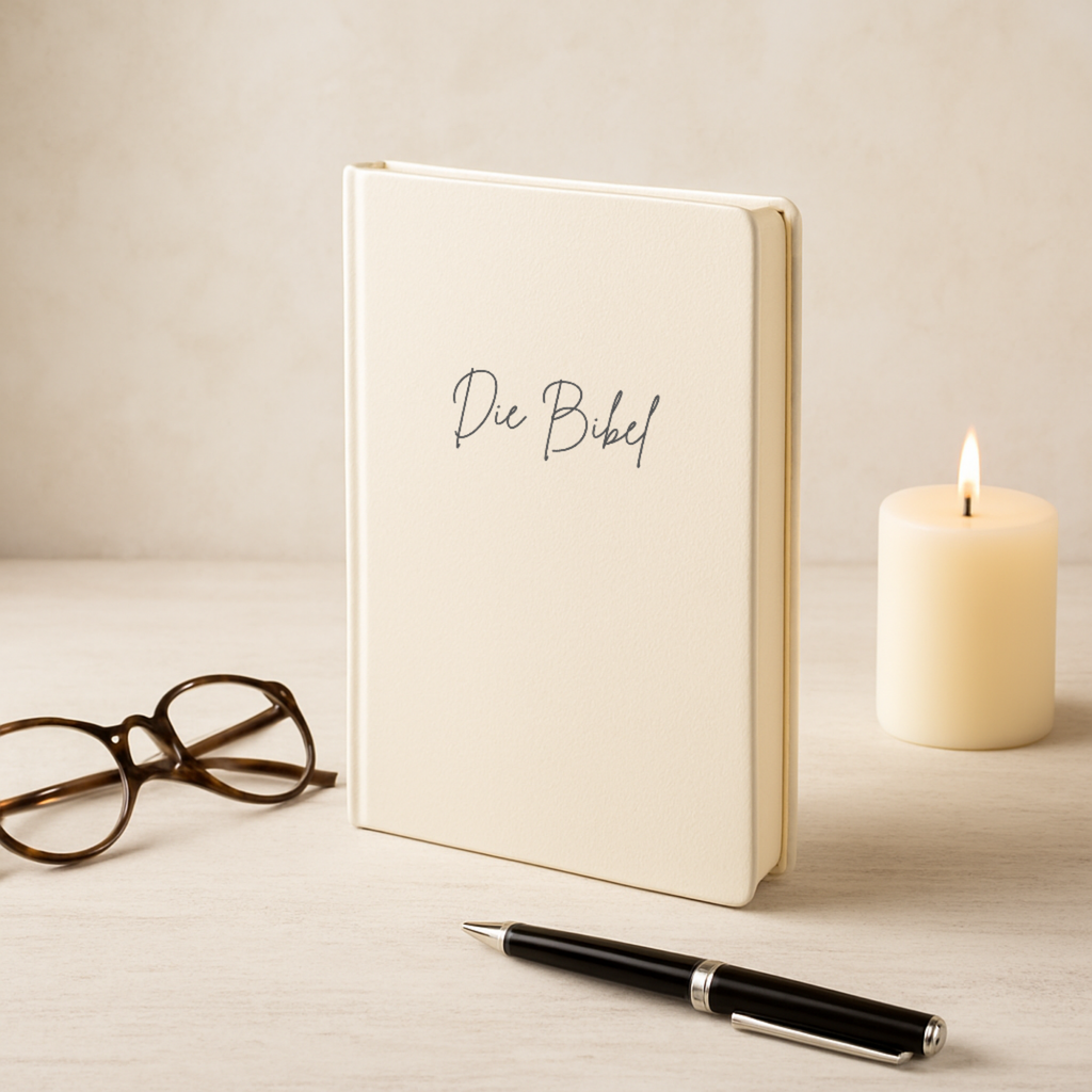 Bibel neu einbebunden mit handgefertigtem Bibelcover aus  Echtleder oder Kunstleder mit Prägung oder Gravur – ReBible Bibelrestaurierung & Bibelreparatur