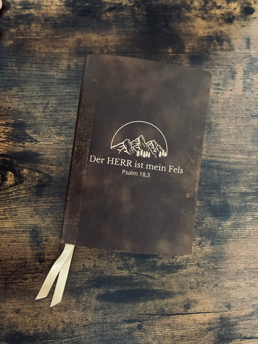 Bibelreparatur mit Gravur  - Der Herr ist mein Fels
